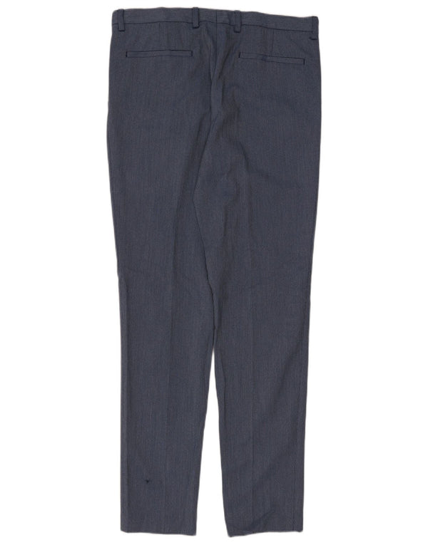 Pantaloni de costum pentru bărbați Zara slim fit EU 42 Large W32 L34 Blue