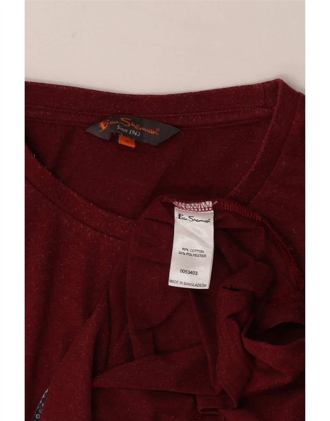 Tricou grafic Ben Sherman pentru bărbați Top mare bumbac roșu