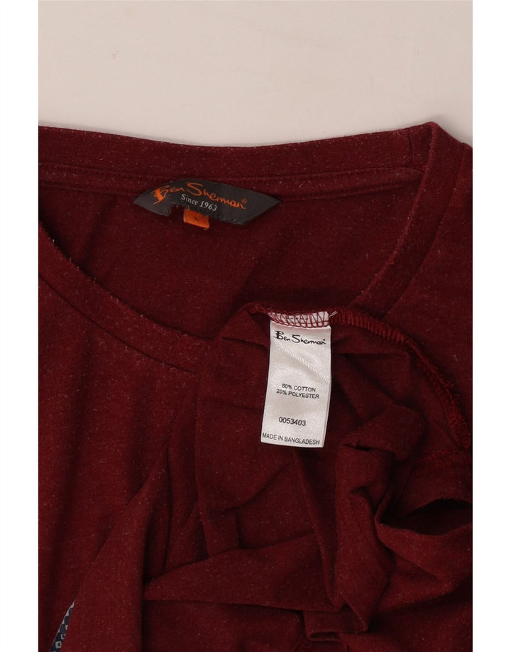 Tricou grafic Ben Sherman pentru bărbați Top mare bumbac roșu