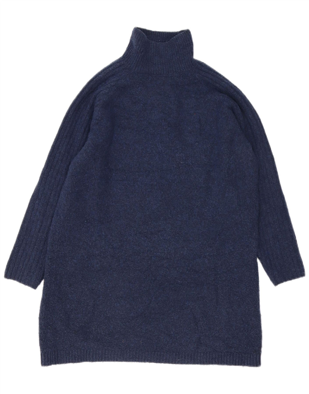 Pulover pentru femei Marks & Spencer, cu paragate, cu gât rulat, UK 10 Mic bleumarin B