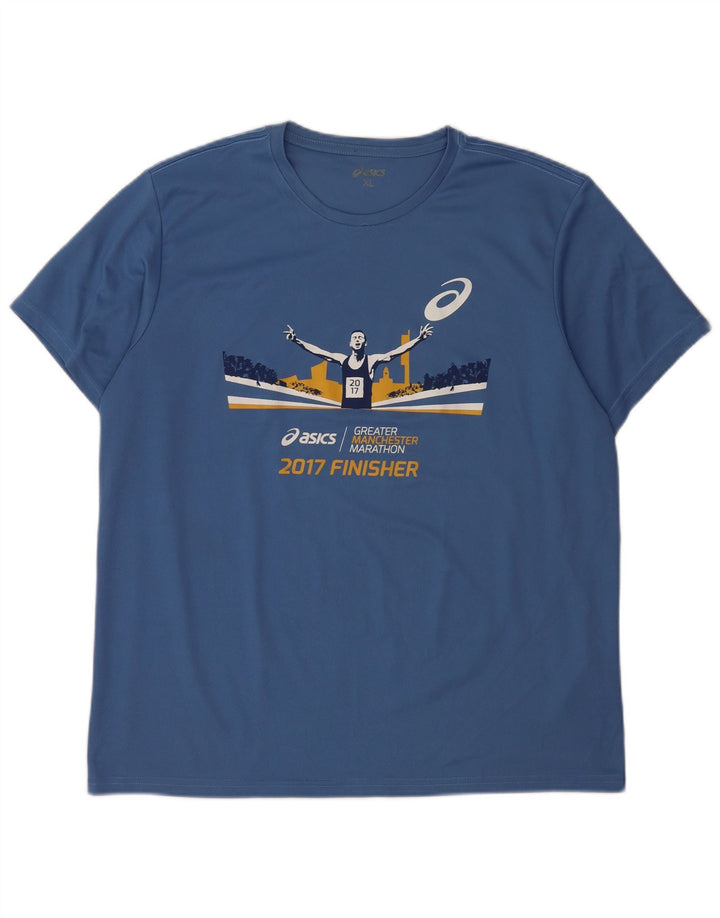 Tricou grafic Asics pentru bărbați Top XL poliester albastru