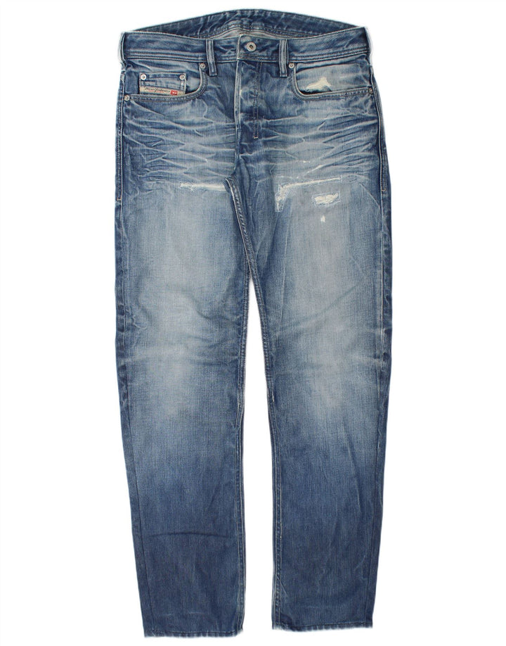 Jeans slim pentru bărbați Diesel Distressed W32 L32 Bumbac albastru