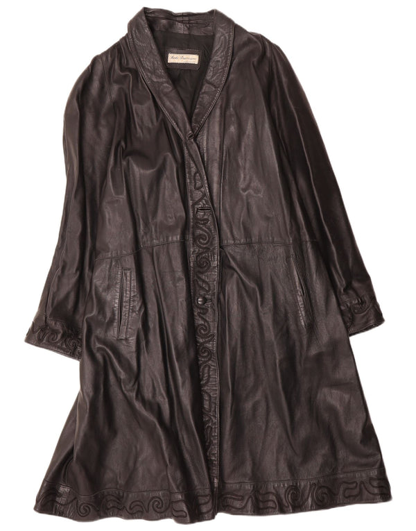Pleton de piele vintage pentru femei IT 50 XL Negru