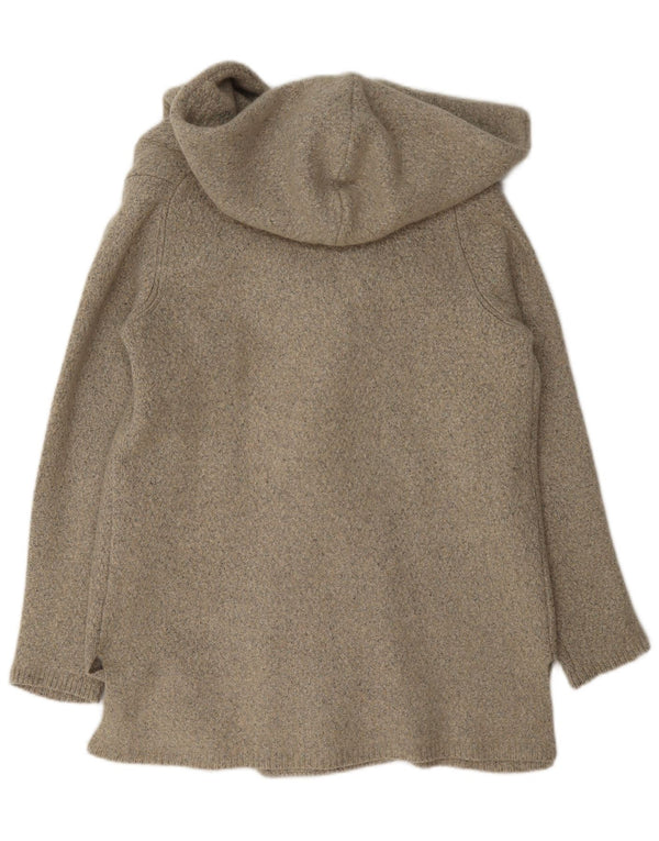Pulover cardigan deschis cu glugă pentru femei Massimo Dutti UK 14 mare bej