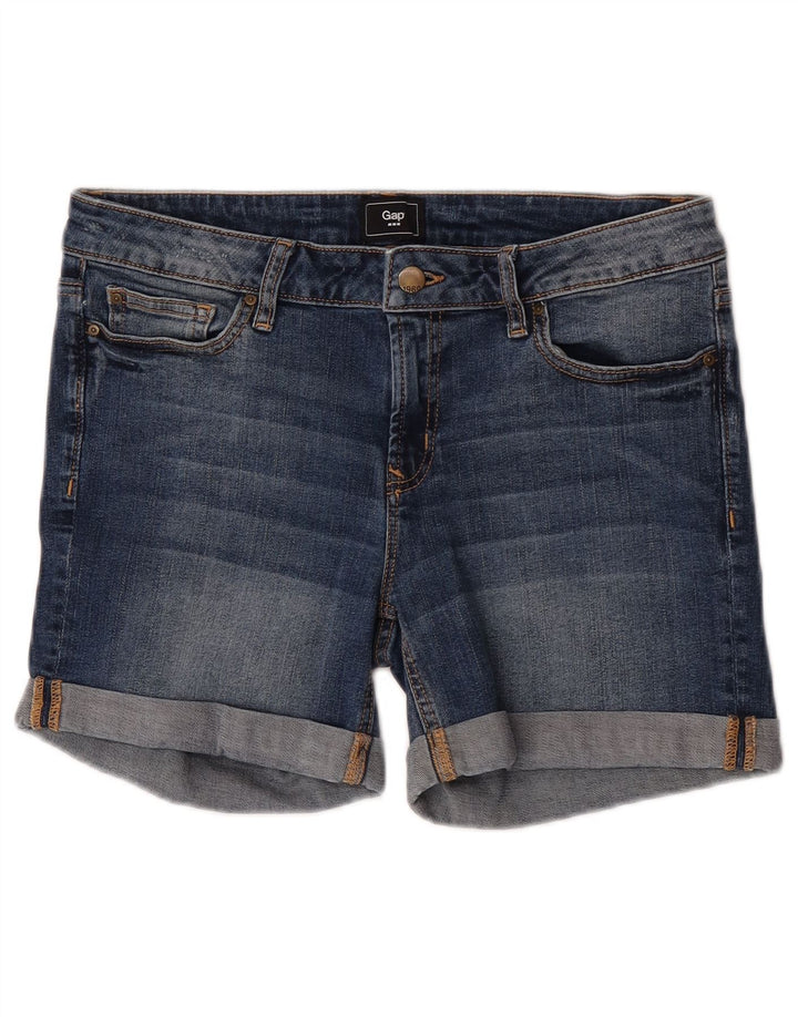 Pantaloni scurți din denim pentru femei Gap UK 12 Medium W32 Bumbac albastru