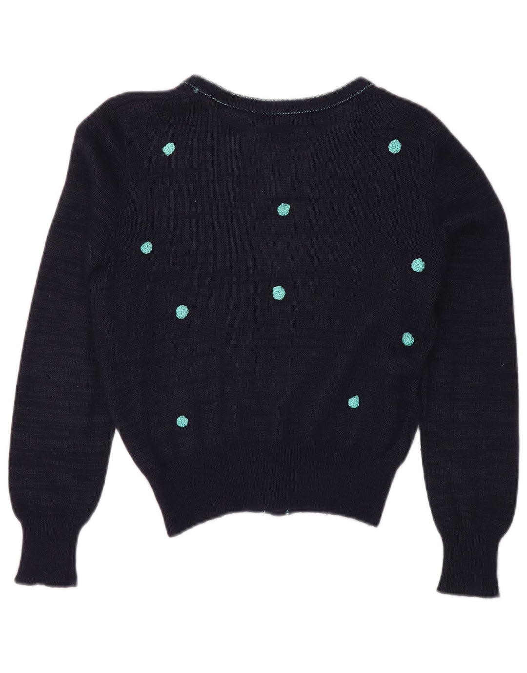Pulover cardigan pentru femei GIUSI SLAVIERO IT 42 Medium Bleumarin cu pete