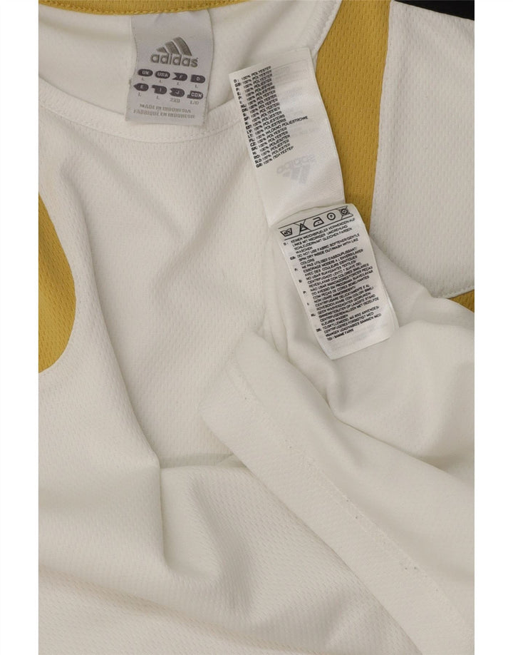 Tricou Adidas Climalite pentru bărbați Top mare, alb, poliester color bloc