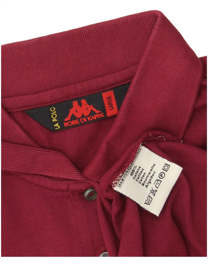 Cămașă polo Kappa pentru femei UK 16 mare, bumbac maro