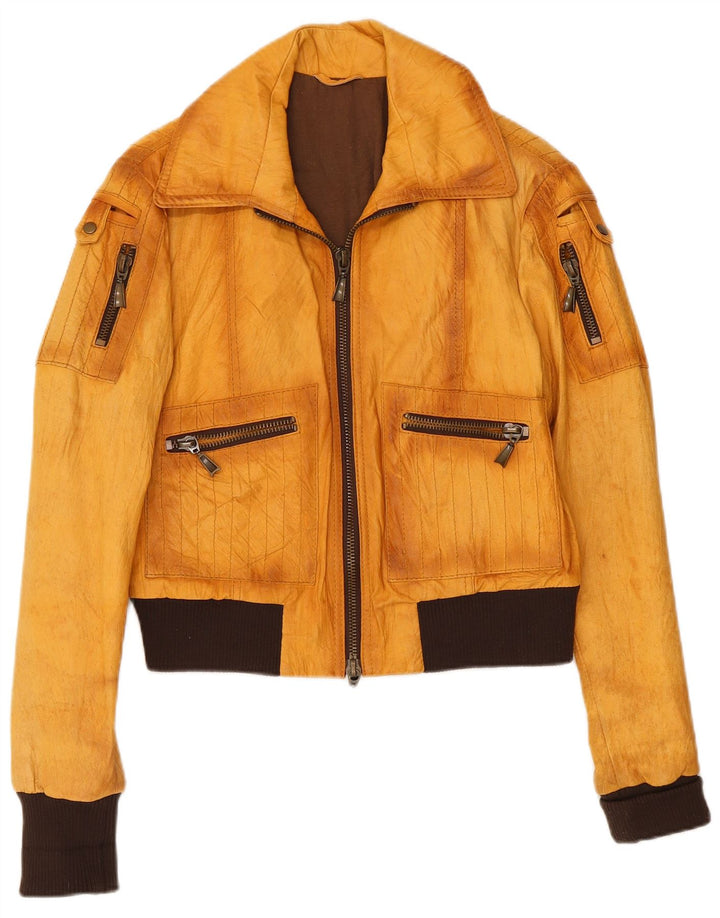 Bomber vintage pentru femei IT 44 Medium Yellow Colorblock