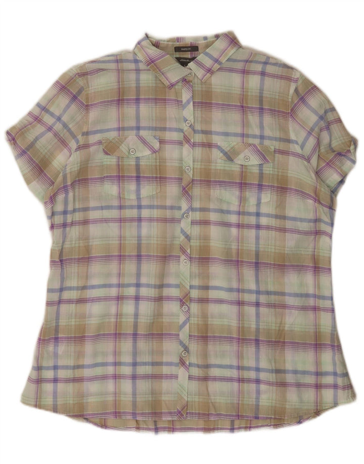 Cămașă pentru femei EDDIE BAUER, cu formă în formă, UK 18 XL, multicoloră