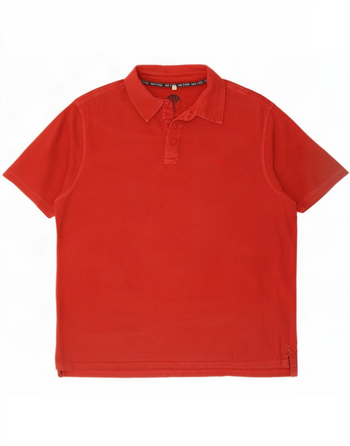 Tricou polo Timberland Rugby pentru bărbați, bumbac roșu mare