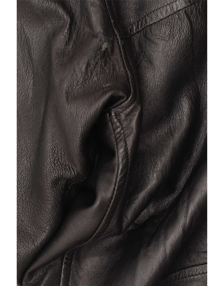 Jachetă din piele vintage pentru bărbați IT 54 2XL din piele neagră