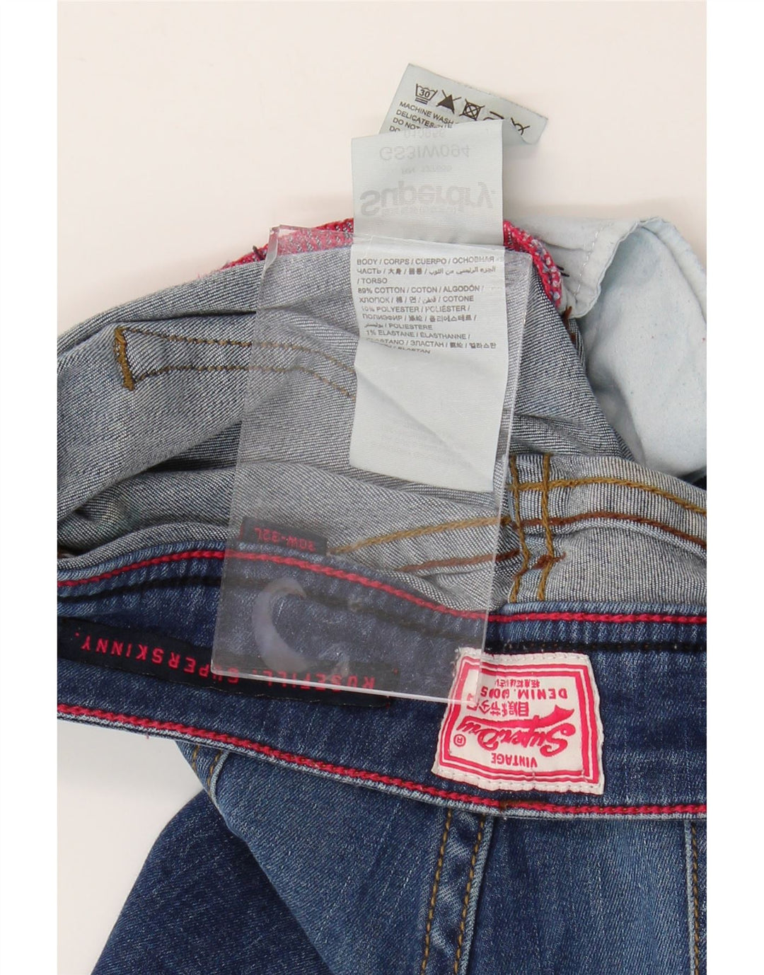 SUPERDRY Blugi Super Skinny Rosefill pentru femei W30 L35 Bumbac albastru