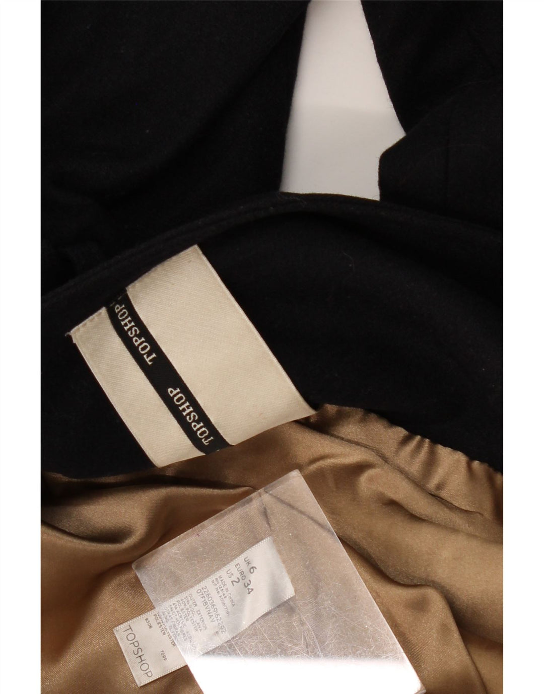 TOPSHOP Palton pentru femei UK 6 XS Lână bleumarin