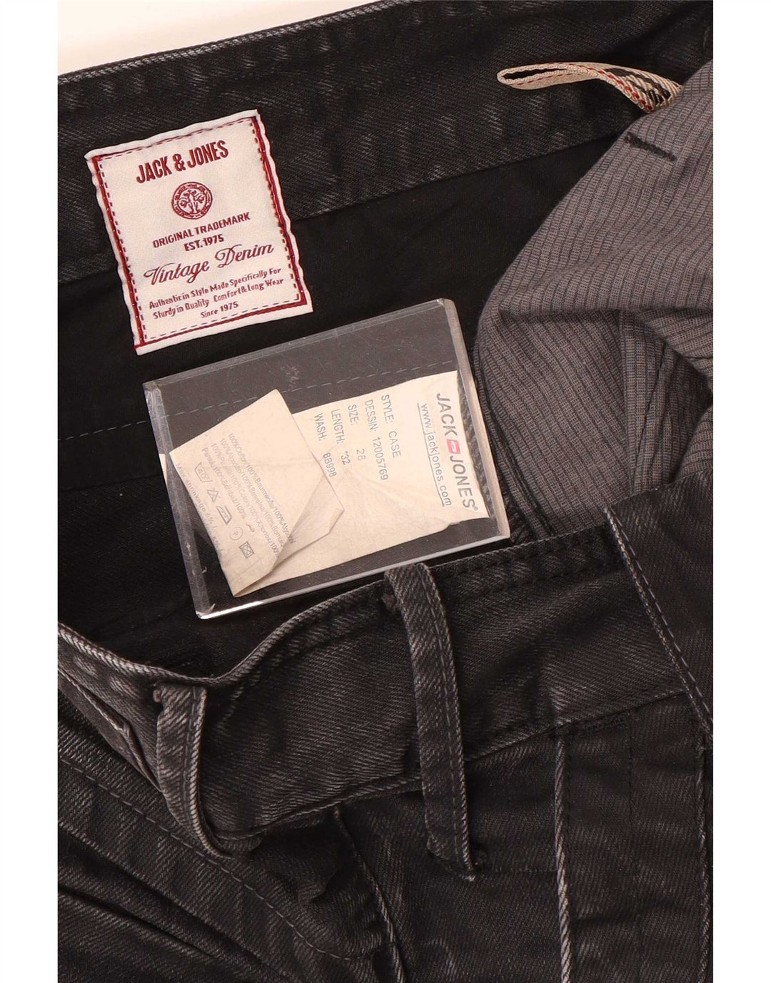 Blugi drepti cargo Jack & Jones pentru bărbați W28 L32 bumbac gri