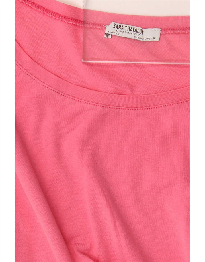 Tricou Zara Womens Trafaluc Top UK 14 Medium Pink
