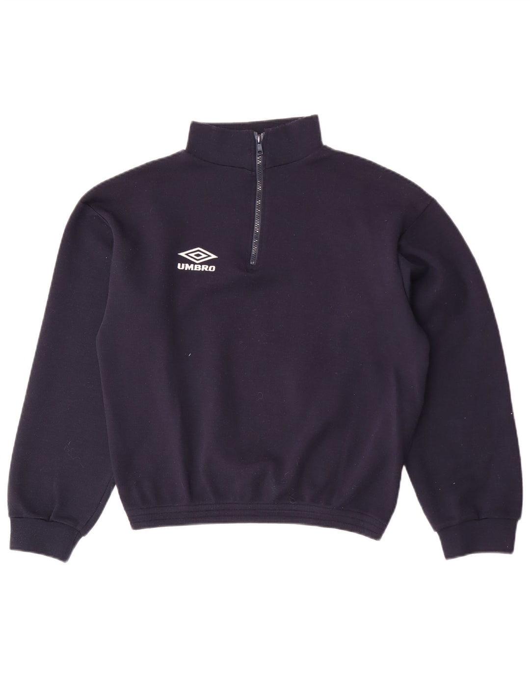 Pulover pentru bărbați Umbro Crop, cu fermoar, cu gât, bleumarin, mic