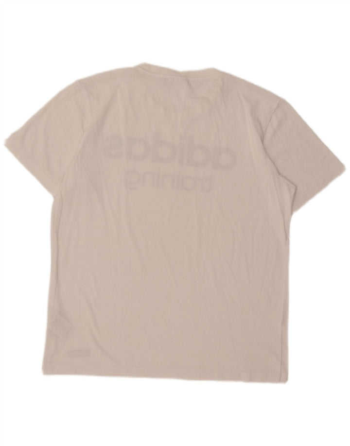 Tricou Adidas Climalite Graphic Top Bumbac Alb Mediu