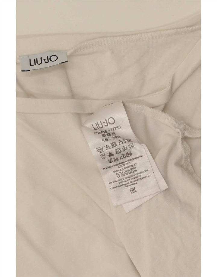 Tricou grafic Liu Jo pentru femei Top UK 14 Medium White Bumbac