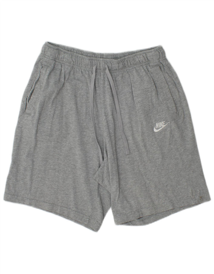 Pantaloni scurți sport NIKE pentru bărbați, bumbac gri mediu