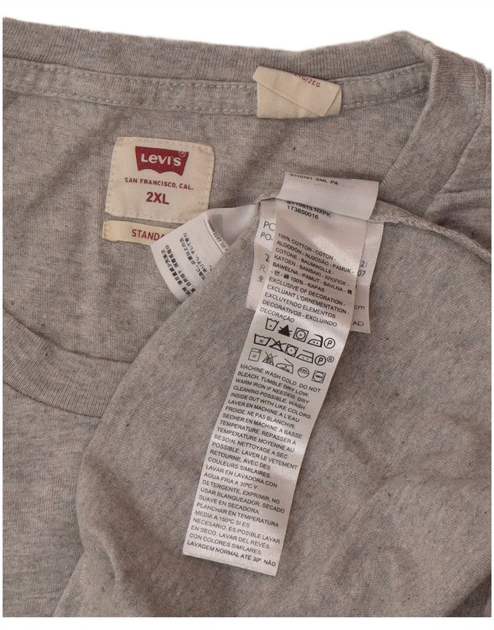 Tricou standard pentru bărbați Levi's Top 2XL bumbac gri
