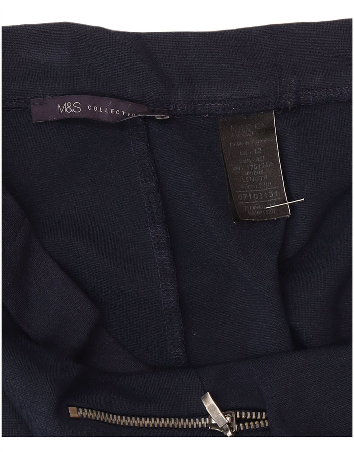 Fusta midi pentru femei Marks & Spencer UK 12 Medium W30 Poliamidă bleumarin