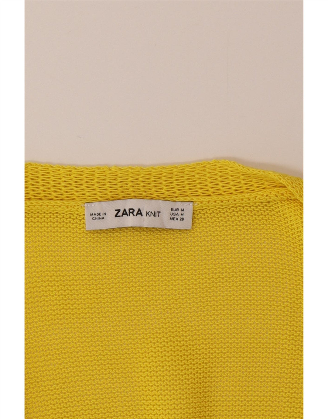 Pulover cardigan supradimensionat pentru femei Zara UK 12 Galben mediu