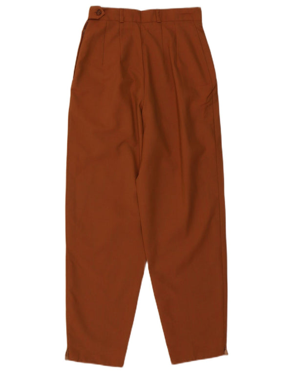 Pantaloni casual conici pentru femei vintage cu talie înaltă IT 40 Small W26 L26 maro
