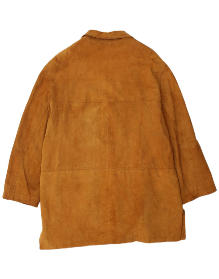 Jacheta de piele intoarsa pentru femei VINTAGE UK 18 XL din piele maro