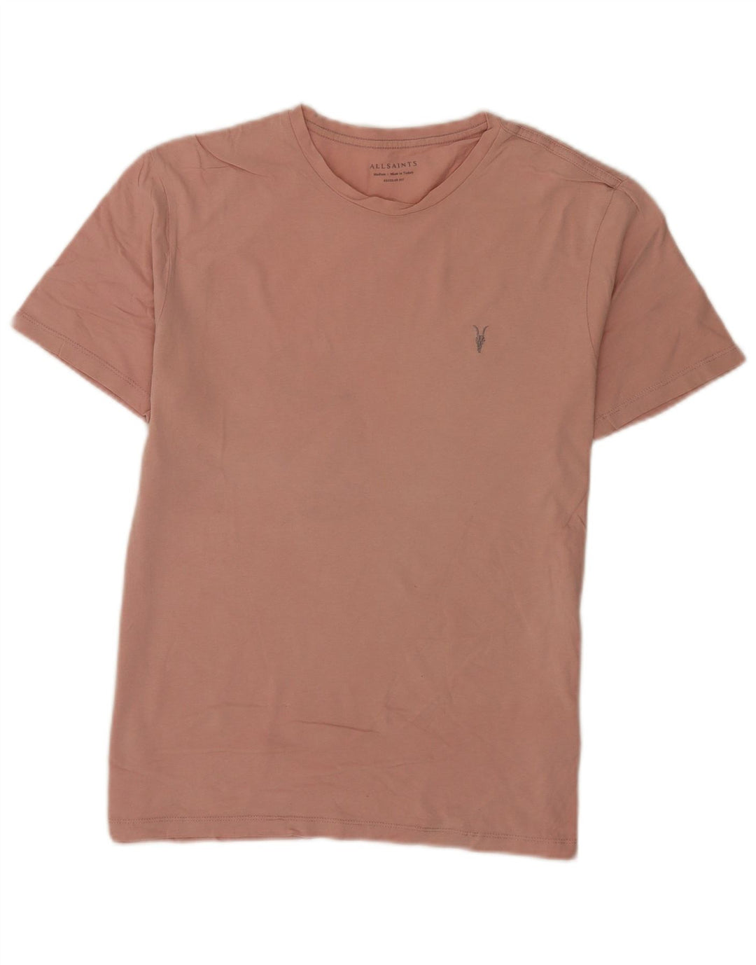 Tricou All Saints pentru bărbați, cu croiala normală, top, bumbac, roz mediu