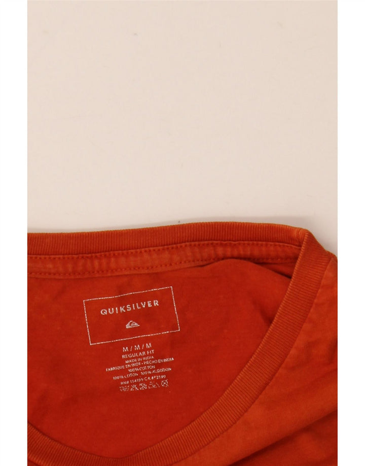 Tricou grafic Quiksilver pentru bărbați, cu croiala normală, top din bumbac portocaliu mediu