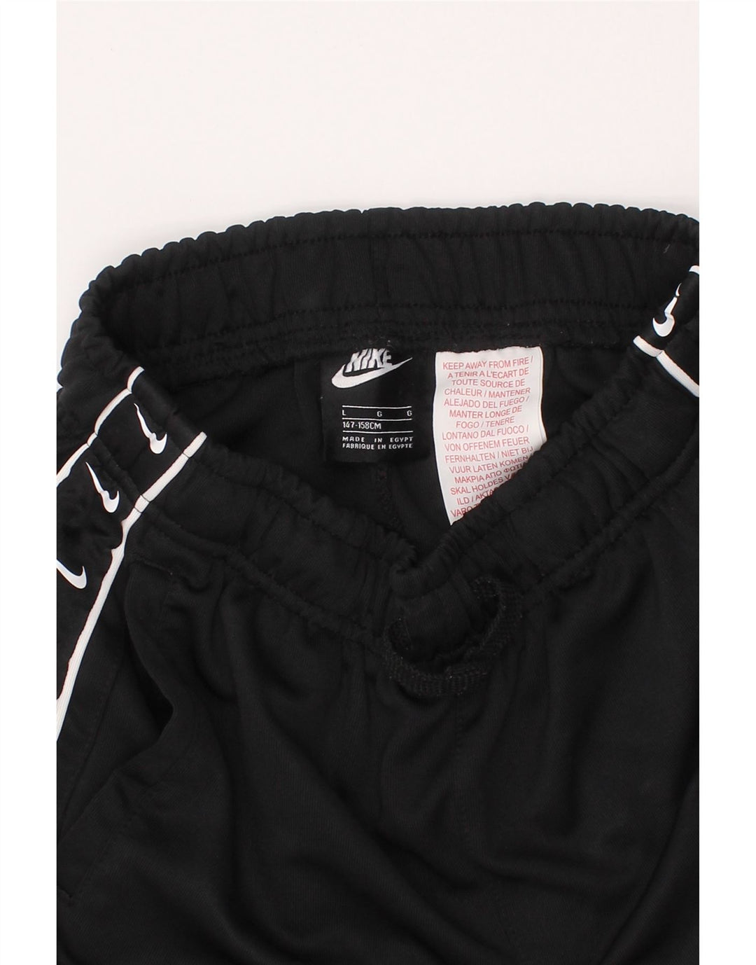 Pantaloni scurți sport grafic NIKE pentru băieți 12-13 ani, mari, negru, poliester