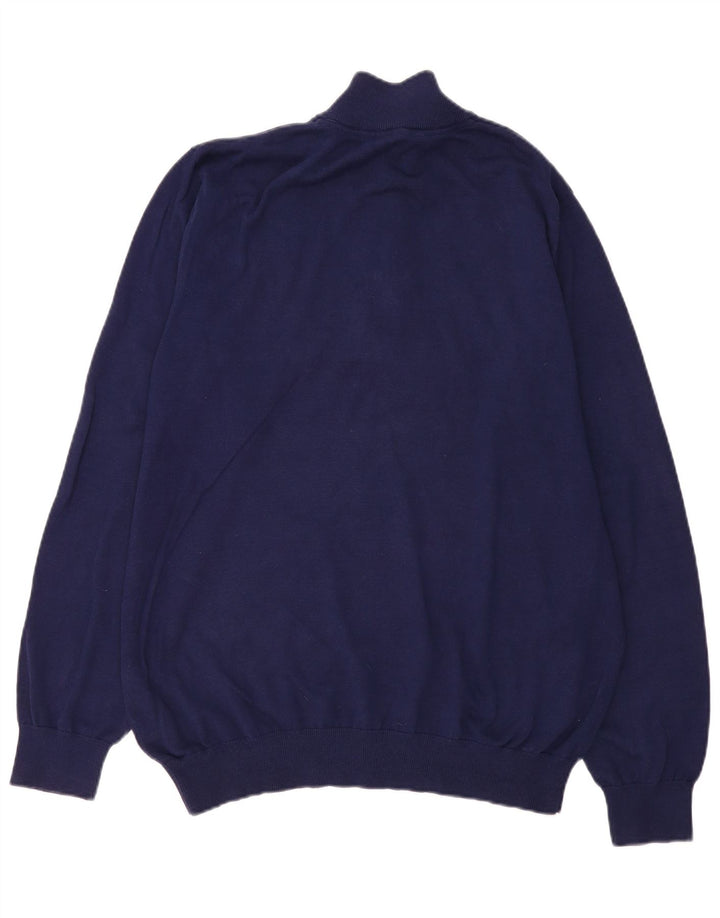 CREW CLOTHING Pulover pentru bărbați cu fermoar și gât, bumbac bleumarin 3XL