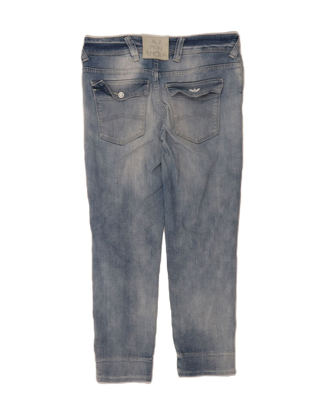 ARMANI Womens Crop Slim Jeans W27 L26 Blue Cotton Vintage Armani and Second-Hand Armani from Messina Hembry 