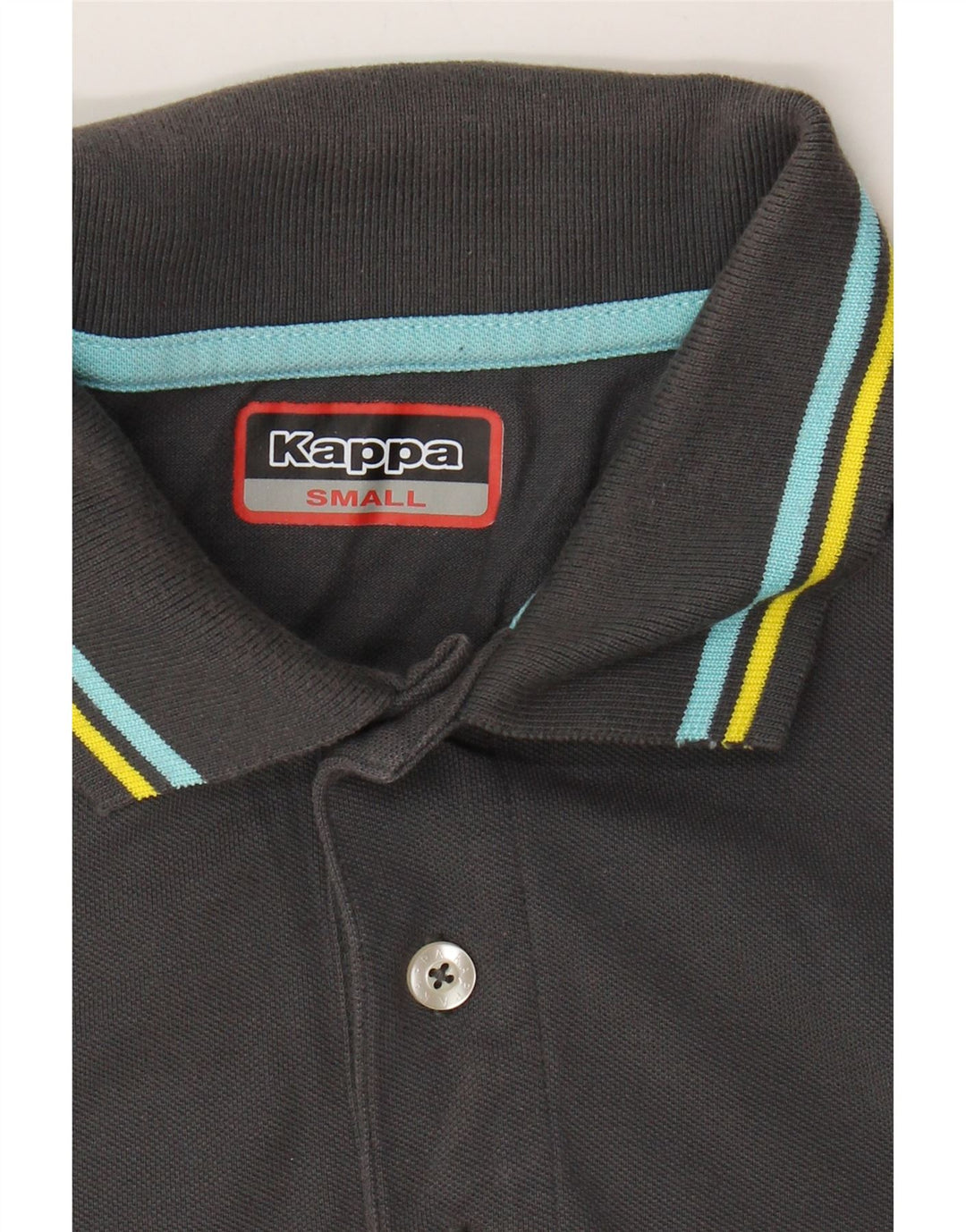 KAPPA Mens Polo Shirt Small Grey Cotton Vintage Kappa and Second-Hand Kappa from Messina Hembry 