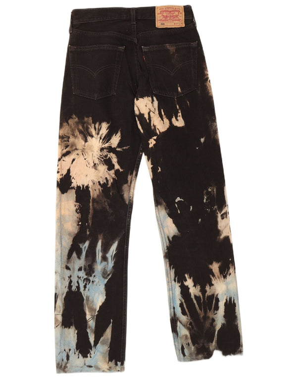Blugi drepti pentru femei Levi's 501 W27 L29, bumbac negru Tie Dye