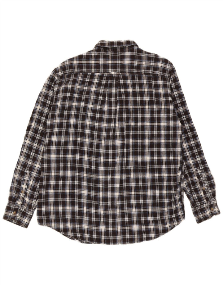 Cămașă de flanel pentru bărbați Chaps, bumbac cu carouri mari, negru