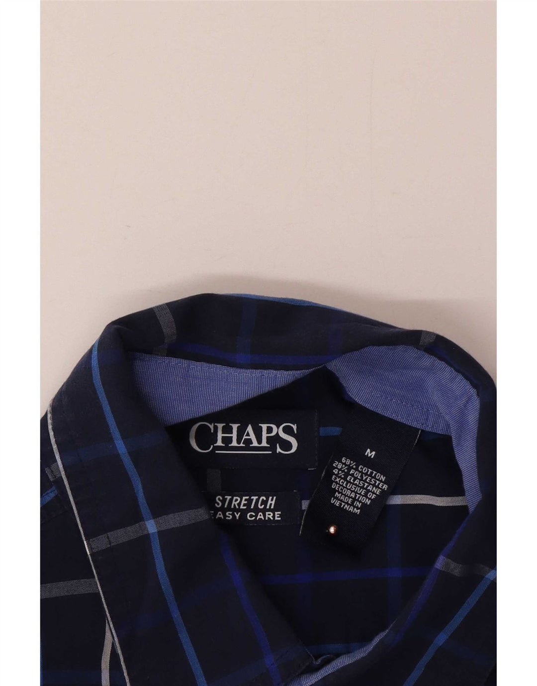 Cămașă pentru bărbați Chaps Easy Care, bumbac cu carouri, albastru marin mediu