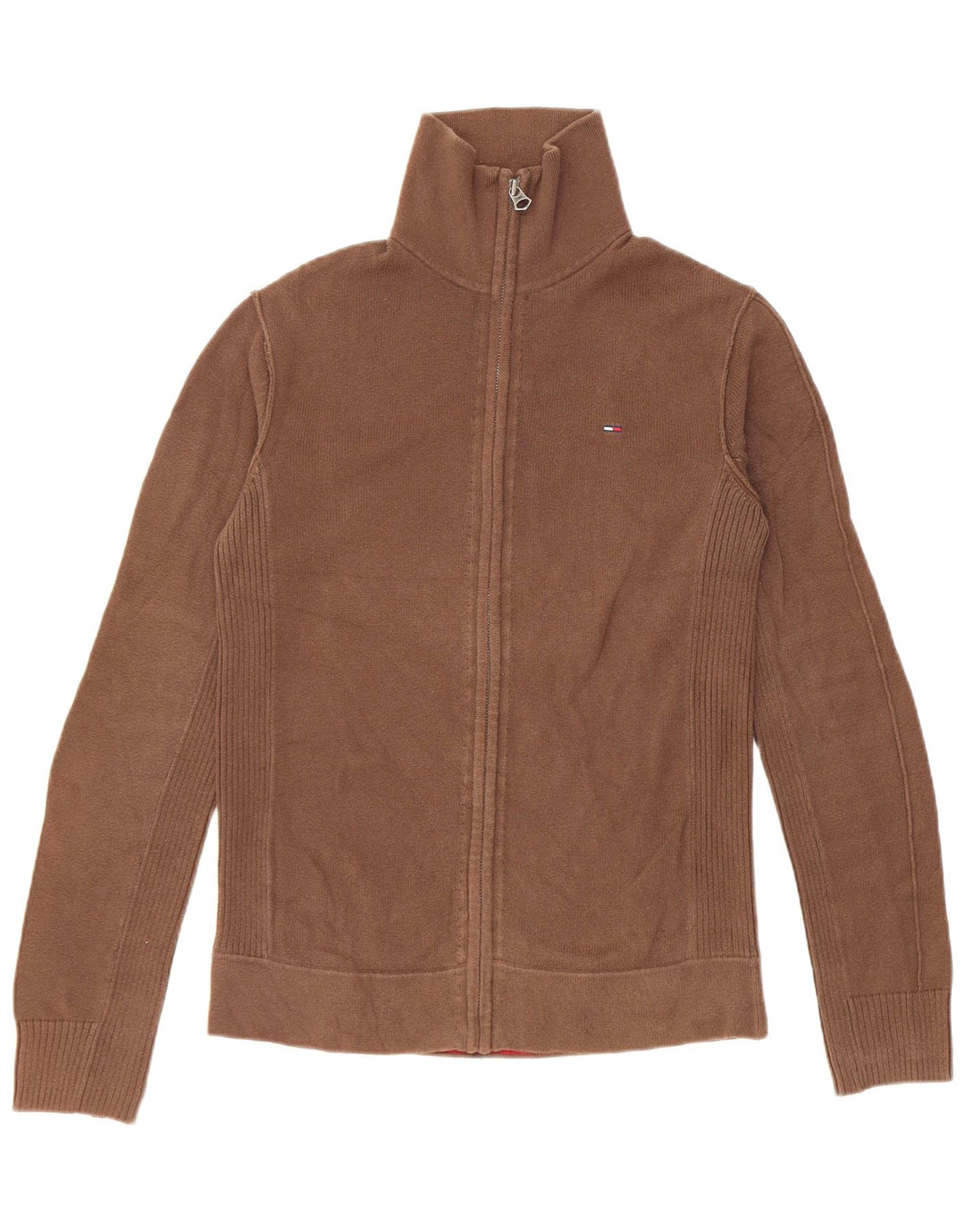 Pulover cardigan pentru bărbați Tommy Hilfiger, bumbac maro mediu