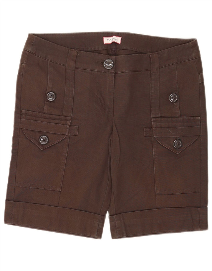 Max & Co. Pantaloni scurti cargo pentru femei UK 8 Small W29 Brown Bumbac