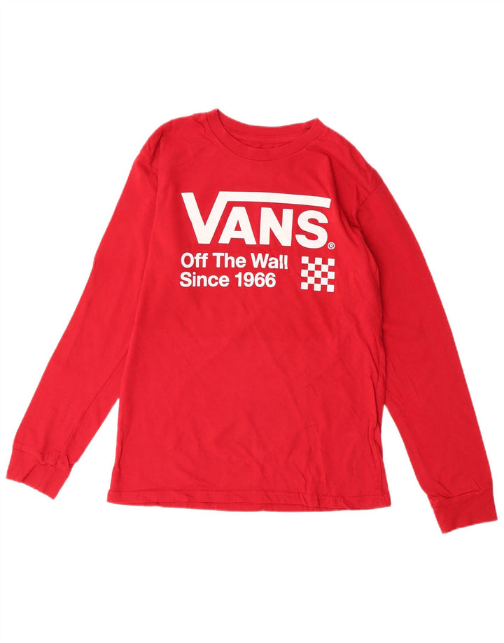 Vans Boys Graphic Top mânecă lungă 12-13 ani mare bumbac roșu