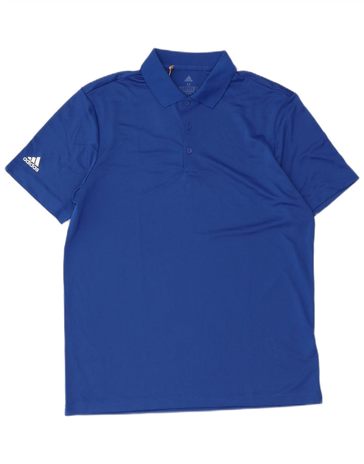 Tricou polo Adidas pentru bărbați, poliester albastru mediu