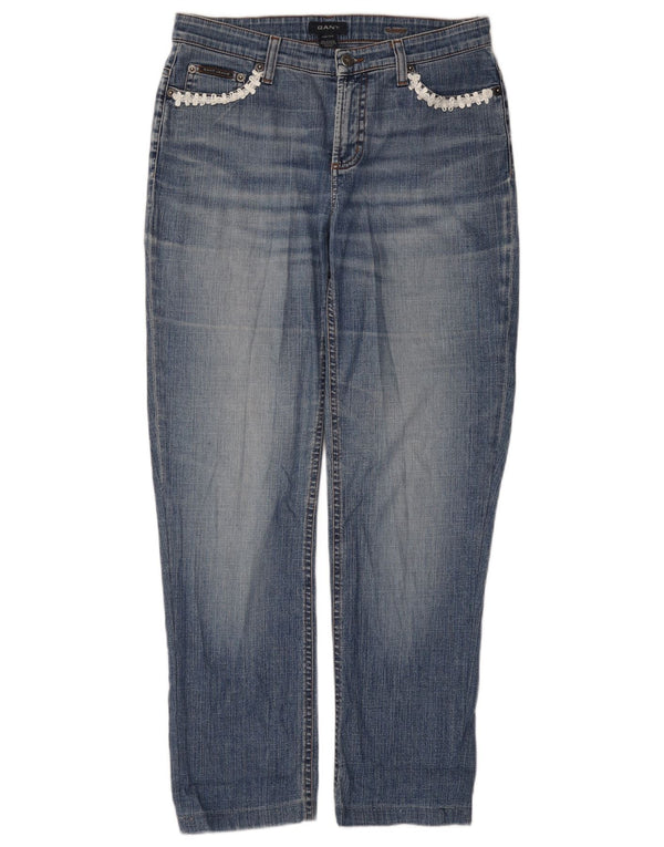 Blugi drepti pentru femei Gant L30 L28 Bumbac albastru