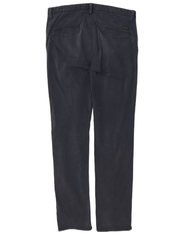 Pantaloni chino drepți pentru bărbați Hugo Boss EU 50 mari L34 L33 bumbac bleumarin