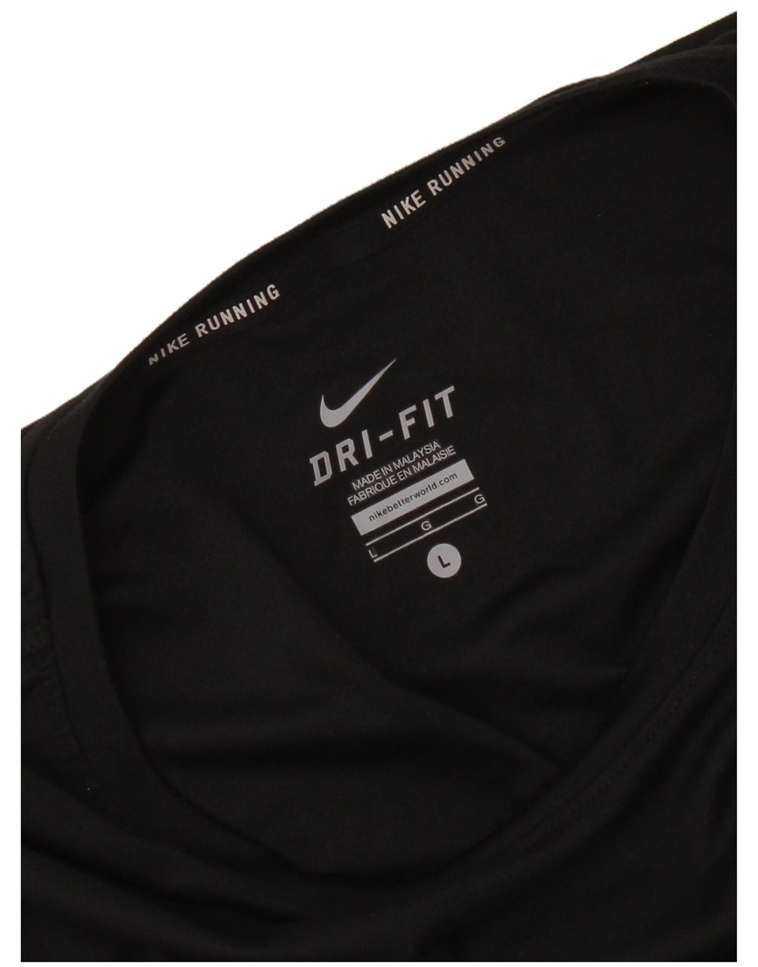 Nike Dri Fit Top cu mânecă lungă pentru femei UK 14 Large Negru