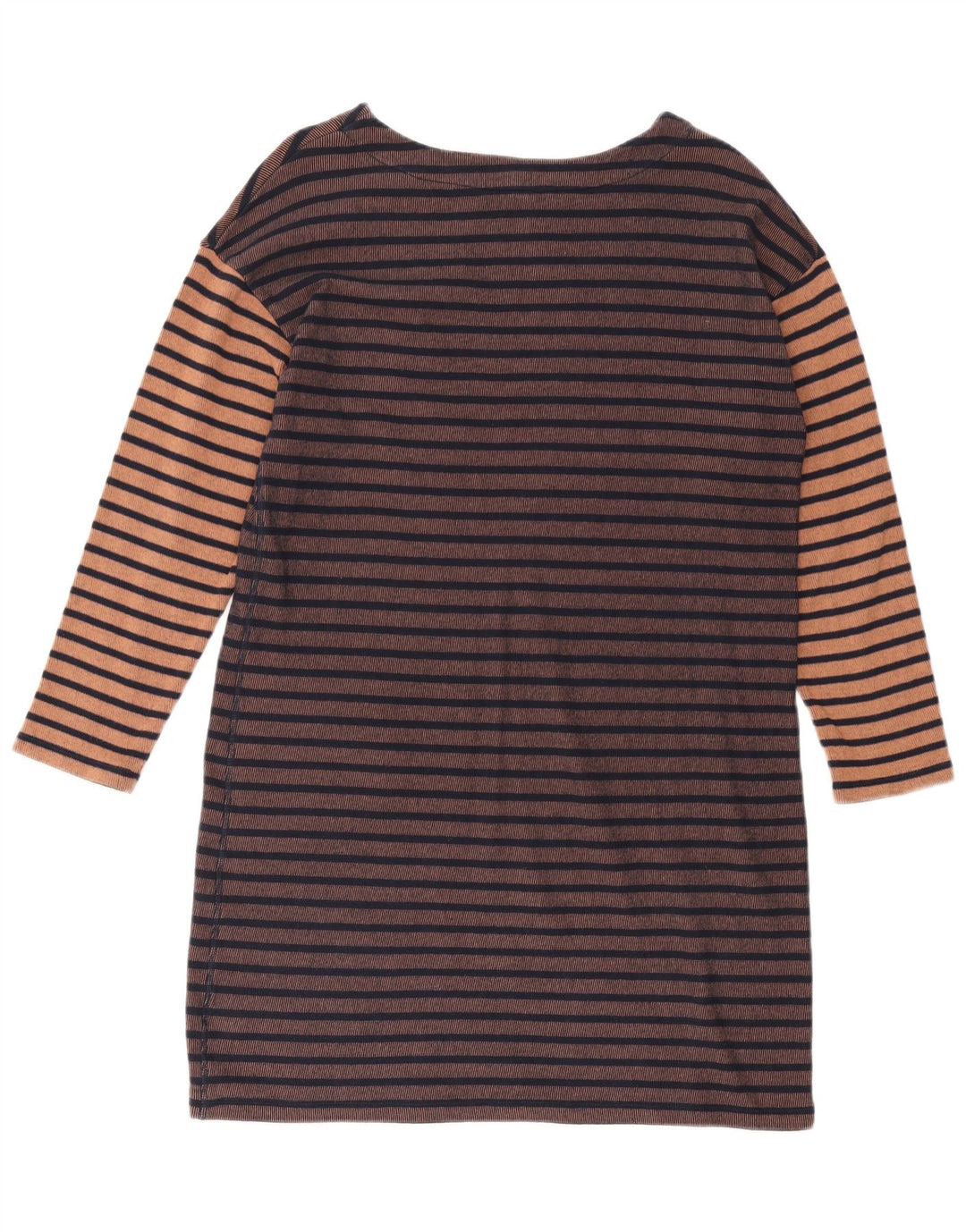 WHITE STUFF Rochie cu mânecă lungă pentru femei UK 14, mare, cu dungi maro