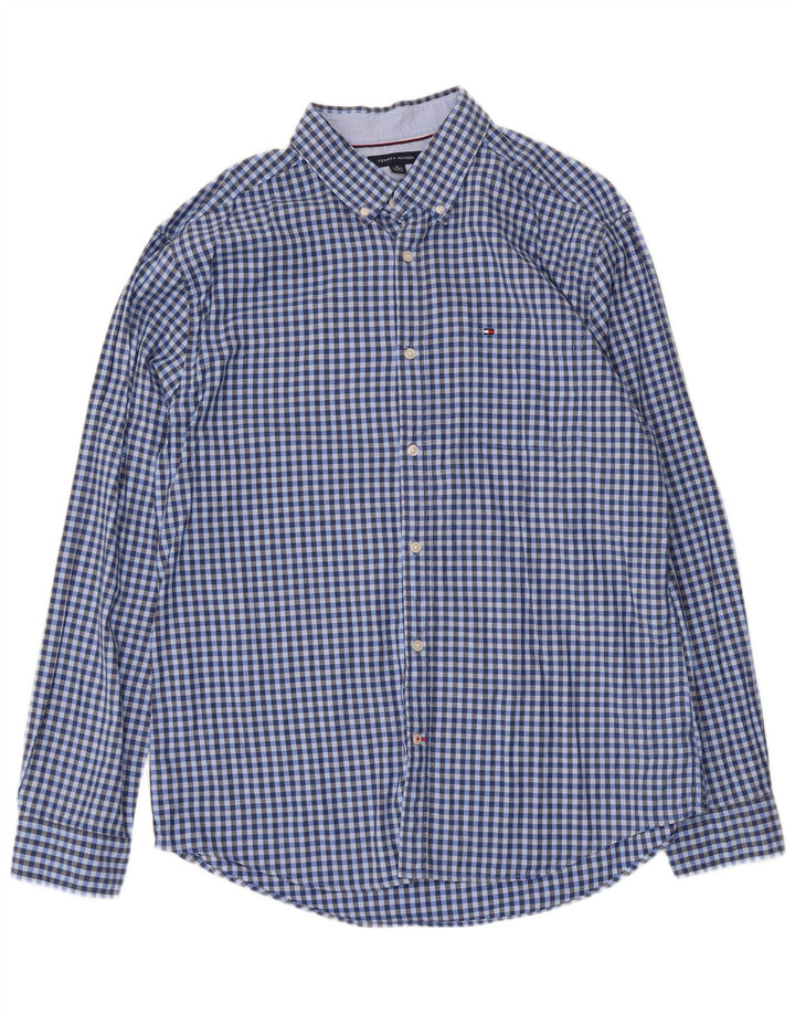 Cămașă pentru bărbați Tommy Hilfiger XL, albastru, bumbac vichy