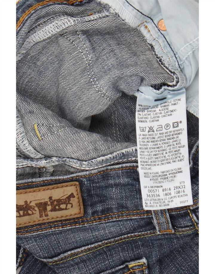 Blugi Levi's 571 Slim pentru femei W28 L30 Bumbac albastru