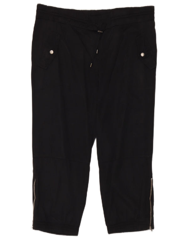 Newpenny Pantaloni tăiați drept pentru femei UK 12 Medium W36 L23 Negru