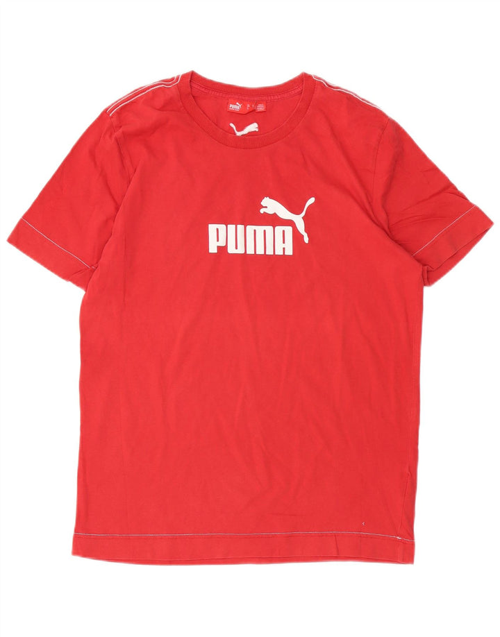 Tricou grafic PUMA pentru bărbați Top din bumbac roșu mediu